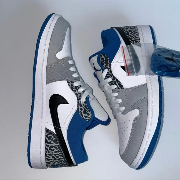 Air Jordan 1 Low SE True Blue Mens Size 8 Basketball Sneakers Shoes - Picture 7 of 14